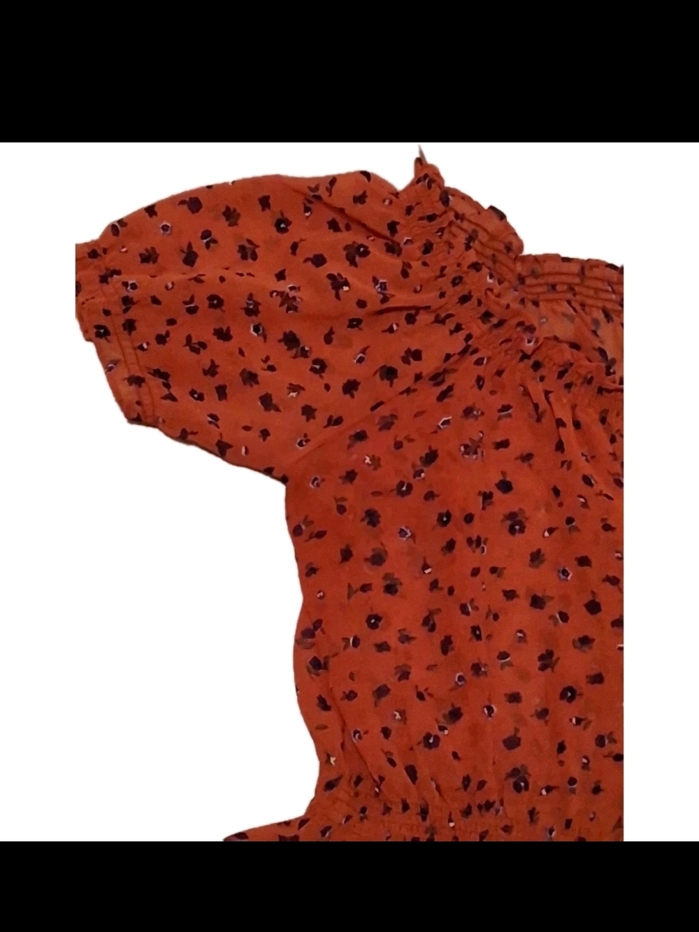Pretty Good Boho Ruffle Blouse – Rust Floral ✨ - Picture 5 of 8
